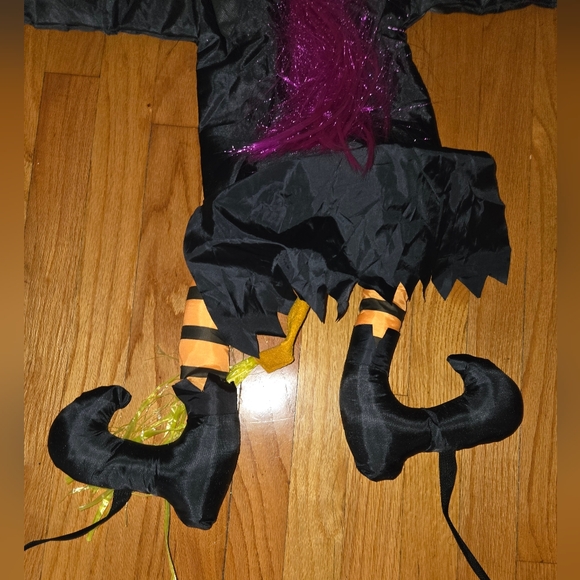Crashing Tree  Witch Halloween Yard Decoration - Black, Green, Purple - Picture 2 of 5